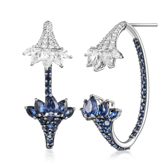 2-in-1 Tulip Sapphire Earring