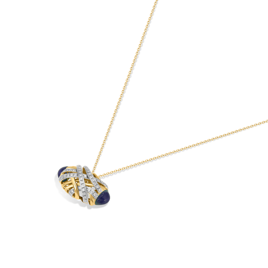 Entwine Sapphire Essence Pendant - Yellow Gold