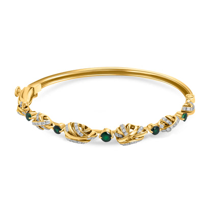 Entwine Emerald Dream Bangle - Yellow Gold