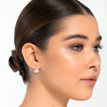 2-in-1 Tulip emerald Earring