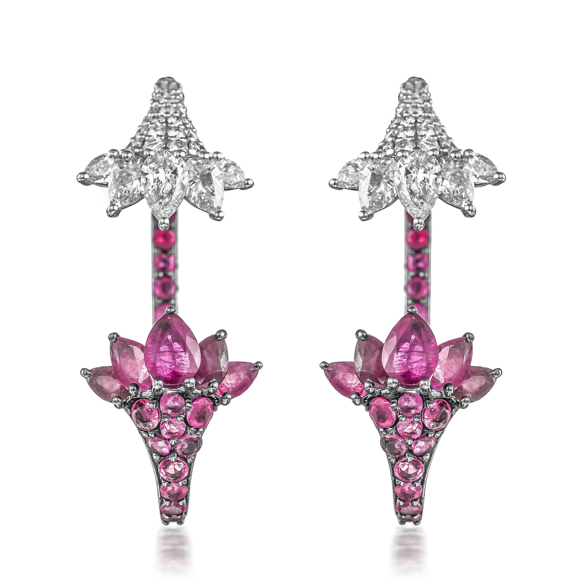 2-in-1 Tulip Ruby Earring