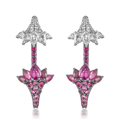 2-in-1 Tulip Ruby Earring