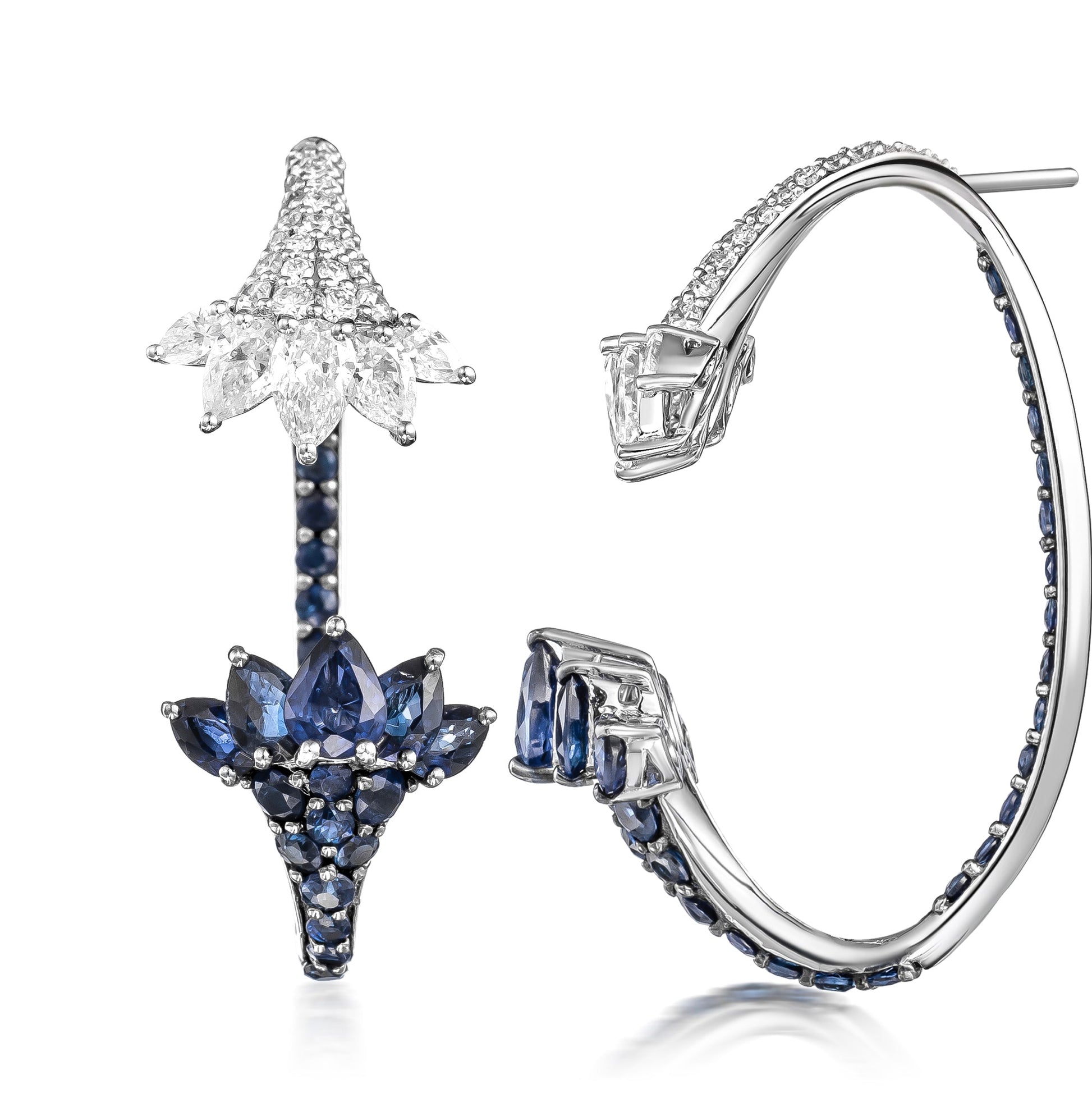 2-in-1 Tulip Sapphire Earring