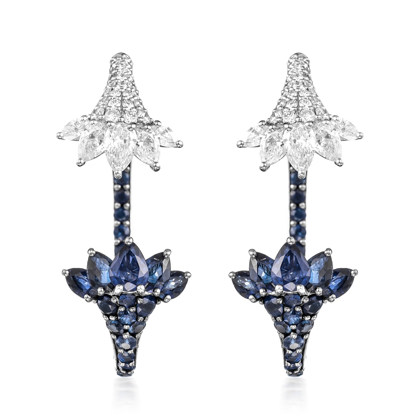 2-in-1 Tulip Sapphire Earring