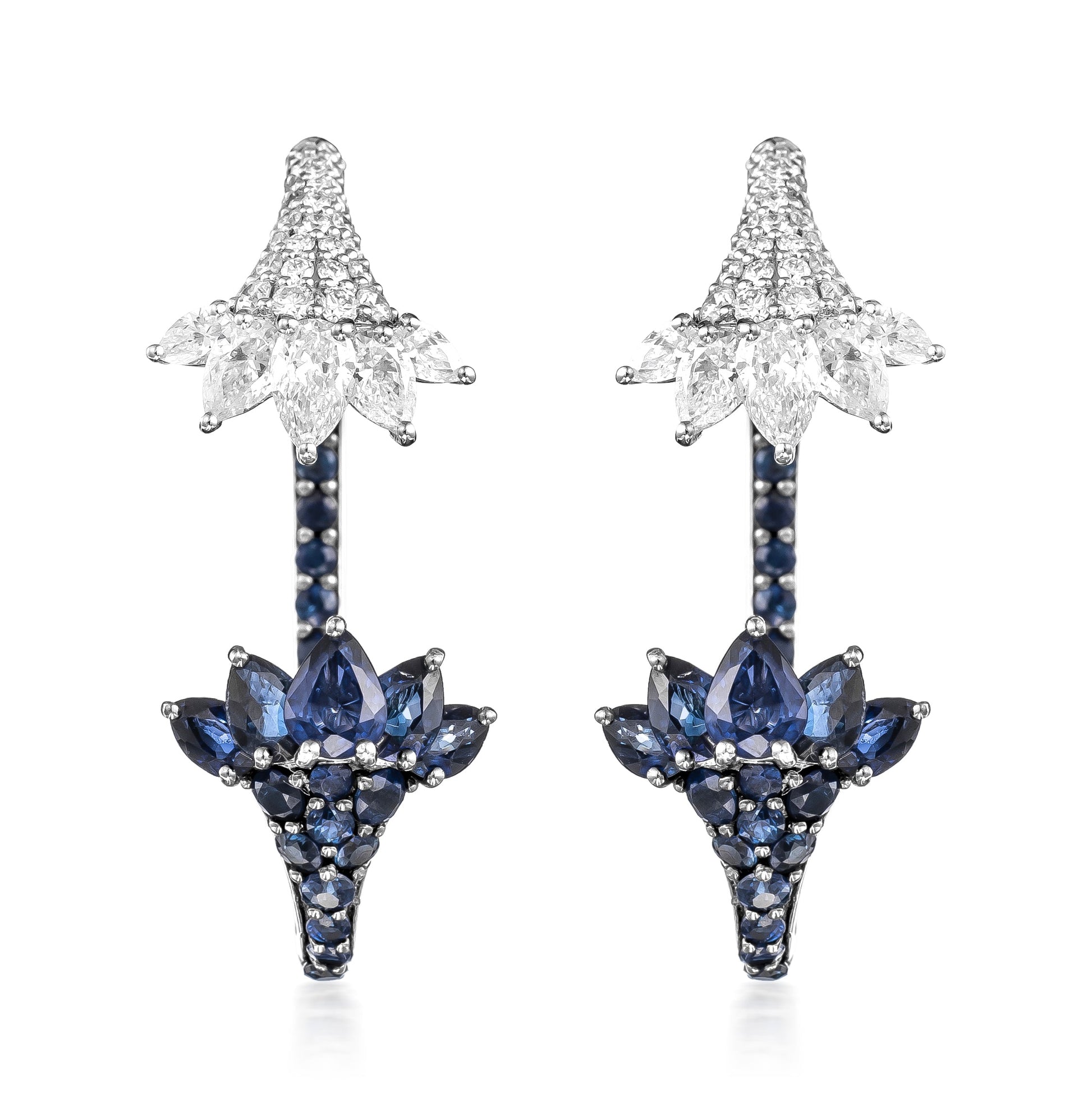 2-in-1 Tulip Sapphire Earring