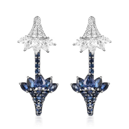 2-in-1 Tulip Sapphire Earring
