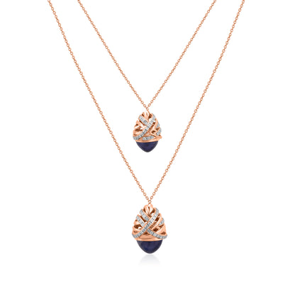 Entwine Sapphire Mirage Pendant - Rose Gold