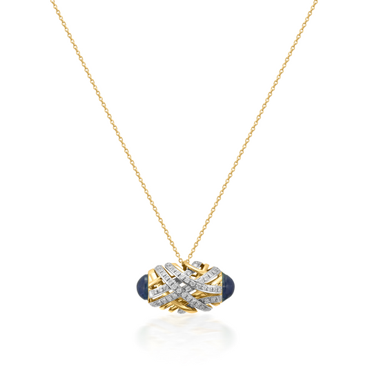Entwine Sapphire Essence Pendant - Yellow Gold